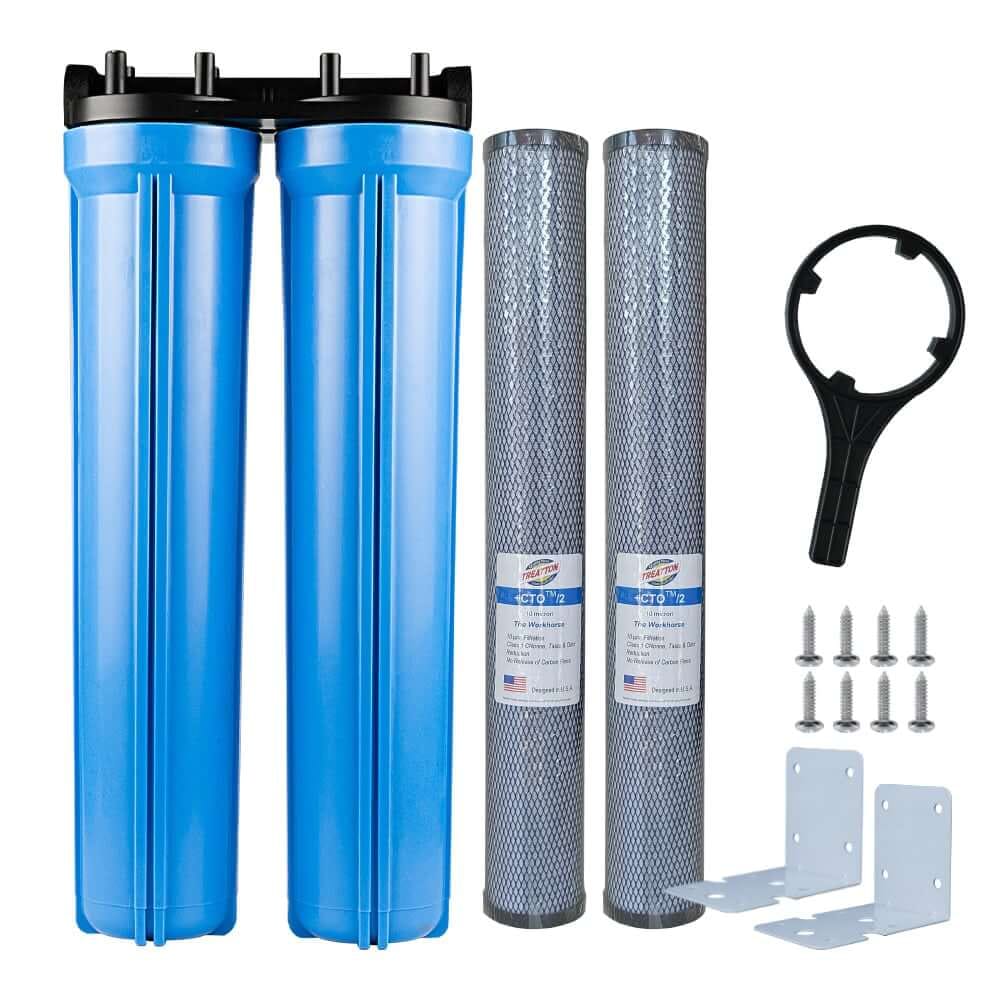 เครื่องกรองน้ำใช้ 2 ขั้นตอน UNI PURE รุ่น UB-202 ขนาด 20 นิ้ว (พร้อมไส้ CTO/CTO)_0